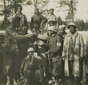 France First World War Marne colonial troops Old Stereo Photo 1918 #3