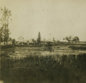 France First World War Marne Wacques farm Old Stereo Photo 1918