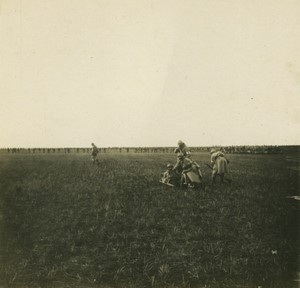 France First World War Marne deployed line attack wounded Old Stereo Photo 1918