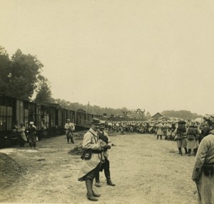 France First World War Marne embarkation of troops Old Stereo Photo 1918 #2