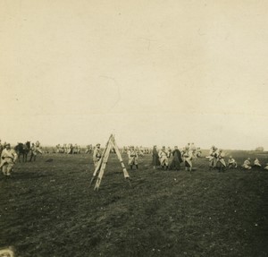 France First World War Marne a stop before the attack Old Stereo Photo 1918