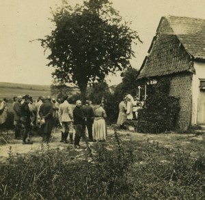 France First World War Marne outdoor mass Old Stereo Photo 1918