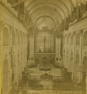 France Paris Les Invalides Church Interior Old Photo Stereoview Hautecoeur 1860