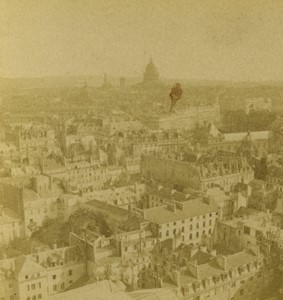 France Paris Panorama Old Photo Stereoview 1870