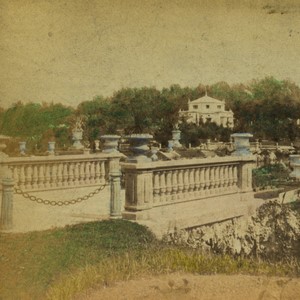 Italy Milano Milan Public Garden Old Photo Stereoview 1860