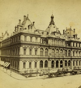 France Lyon Stock Exchange Old Photo Stereoview Muzet & Joguet 1860