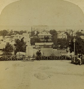 France Arcachon panorama depuis le Casino Ancienne Photo Stereo Neurdein 1880