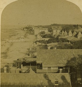 France Arcachon Beach Seaside Old Photo Stereoview Neurdein 1880