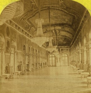 France Residences Imperiales Chateau de Saint Cloud salon Apollon Ancienne Photo Stereo Lamy 1868