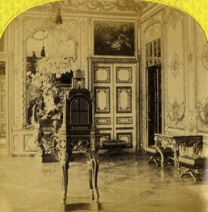 France imperial residences Versailles Clock Room Old Photo Stereo Lamy 1868