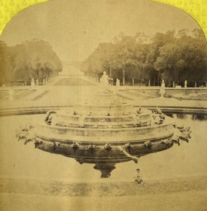 France imperial residences Versailles Latona Fountain Old Photo Stereo Lamy 1868