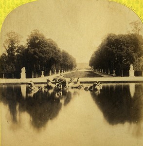 France imperial residence Versailles Apollo Fountain Old Photo Stereo Lamy 1868