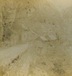 France Vercors Route de Pont en Royans au Villard de Lans Ancienne Photo Stereo Peyrouze 1870 #1