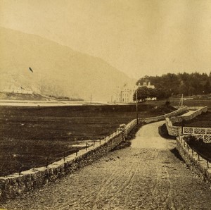 Scotland Ballachulish Ferry & Hotels Old Photo Stereo Valentine 1870