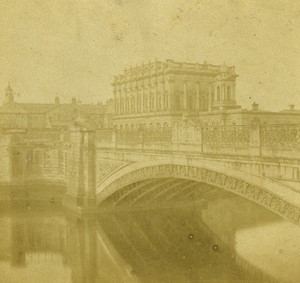 Ireland Dublin King's Bridge Madame Stevens Hospital Old Photo Stereo 1870