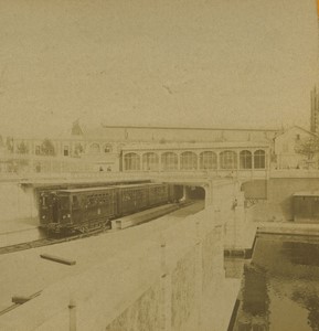 France Paris Instantané Metropolitain Railway Old Photo Stereo 1890