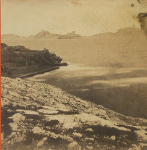 France Marseille the Islands & If Castle Old Photo Stereo 1890