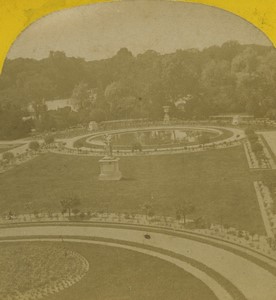 France Paris Jardins des Tuileries Ancienne Photo Stereo Hautecoeur 1890
