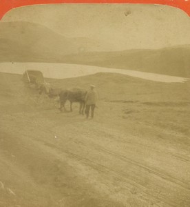 France Auvergne Mont Dore lac de Guery Ancienne Photo Stereo 1890