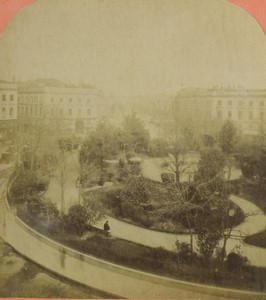 France Toulouse Place Lafayette Ancienne Photo Stereo Neurdein 1880
