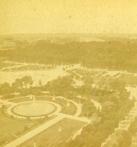 France Paris Jardin des Tuileries Garden Old Debitte Hervé Stereoview Photo 1870