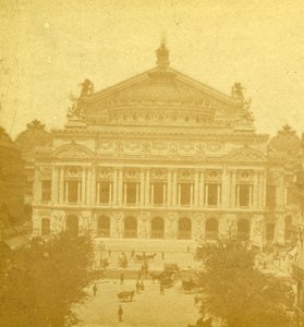 France Paris New Opera Old Debitte & Hervé Stereoview Photo 1870