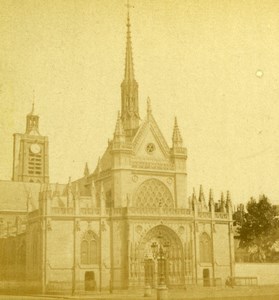 France Paris Eglise Saint-Laurent Old Debitte & Hervé Stereoview Photo 1870