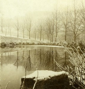 Germany Baden Baden Lake Countryside Old Gustav Salzer Stereoview Photo 1899