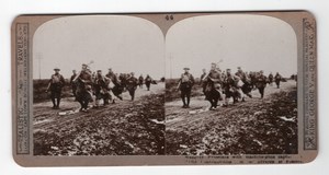 WWI Battle of Pozières Prisoners Old Realistic Travels Stereoview Photo 1916