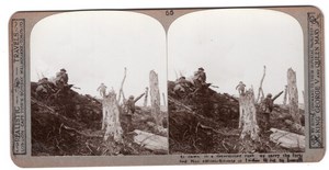 WWI Somme Capture of Trones Wood Old Realistic Travels Stereoview Photo 1916