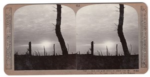 WWI Somme Desolate No Man's Land Old Realistic Travels Stereoview Photo 1916