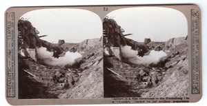 WWI Croisilles Capture German blockhouse Realistic Travels Stereoview Photo 1917