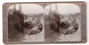 WWI Battle of Arras Trench Old Realistic Travels Stereoview Photo 1917