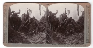 WWI Battle Polygon Wood North Country troops Realistic Travels Stereoview 1917