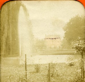 Germany Wiesbaden Schloss Biebrich Palace Old Photo Stereoview Tissue 1870