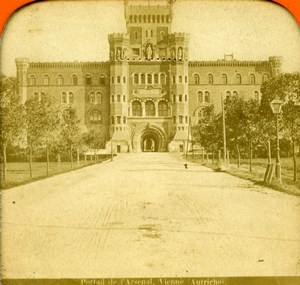 Austria Wien Vienna Arsenal Old Photo Stereoview Tissue 1870