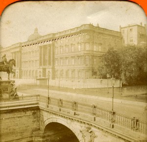 Germany Berlin Bridge Old Photo Stereoview Tissue 1870