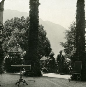 Italy Lake Como Lenno Villa del Balbianello Old Stereoview Photo 1900
