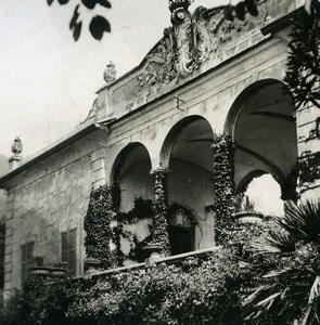 Italy Lake Como Lenno Villa del Balbianello Old Stereoview Photo 1900