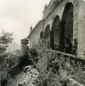 Italy Lake Como Lenno Villa del Balbianello Old Stereoview Photo 1900