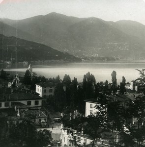 Italy Lake Como Como San Giorgio Suburb Old Stereoview Photo 1900