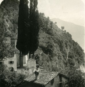 Italy Lake Como Nobiallo Old Stereoview Photo 1900