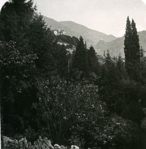 Italy Lake Como Menaggio heights Old Stereoview Photo 1900