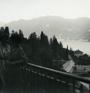 Italy Lake Como Moltrasio panorama Old Photo Stereoview Possemiers 1920