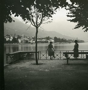 Italy Lake Maggiore Locarno towards Gordola Old Photo Stereoview Possemiers 1920