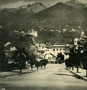 Switzerland Lake Maggiore Locarno panorama Old NPG Stereoview Photo 1900