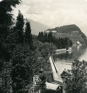 Italy Lake Como Bellagio Villa Serbelloni Old Photo Stereoview Wehrli 1900