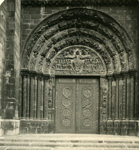 France Paris Cathedral Basilica of St Denis Door Old NPG Stereoview Photo 1900