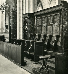 France Paris Cathedral Basilica of St Denis Choir Old NPG Stereoview Photo 1900