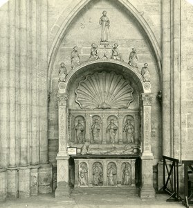 France Paris Basilica of St Denis Renée d'Orléans Old NPG Stereoview Photo 1900